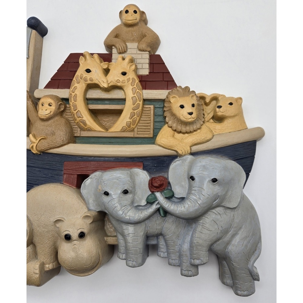 Home Interior Gifts Noahs Ark Wall Plaque Nursery Child Room USA Made Decor - Picture 7 of 9
